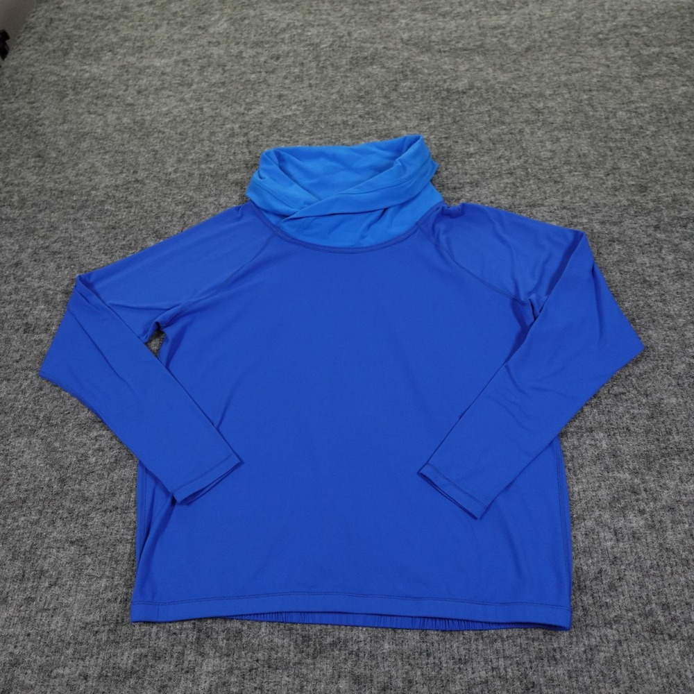 Lululemon Healthy Heart Pullover Womens 12-14 Blue‎ Long Sleeve Athletic Cozy